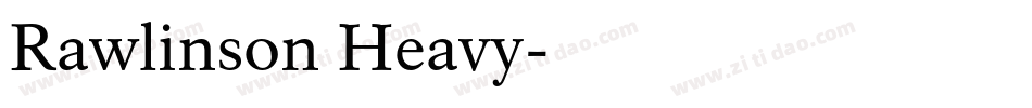 Rawlinson Heavy字体转换